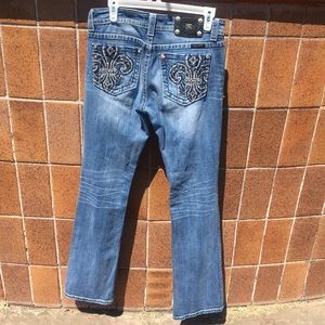 Miss Me Bootcut Fleur De Lis Rhinestone Jeans